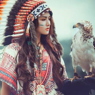 Native American Indian women wallpaper