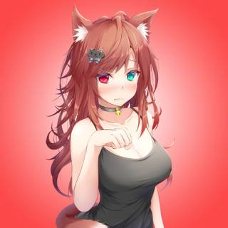 Anime cat girl HD wallpaper