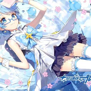 Blue hair anime girl wallpaper