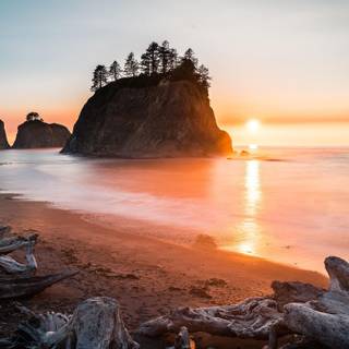 Sunsets Cape Arago Beach wallpaper