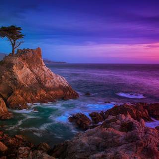 Sunset Rocky Beach wallpaper