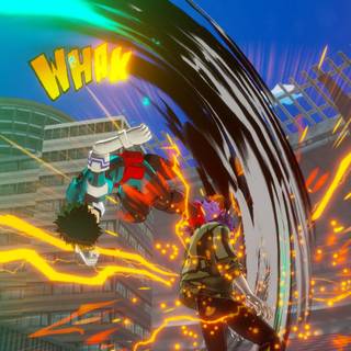 Deku vs Overhaul wallpaper