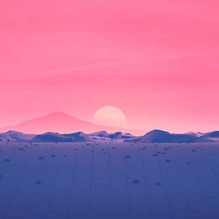 Synthwave minimal wallpaper