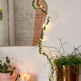 String lights barn wallpaper