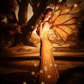 Autumn fairy wallpaper
