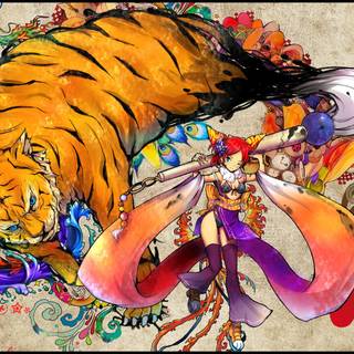 Colorful anime wallpaper