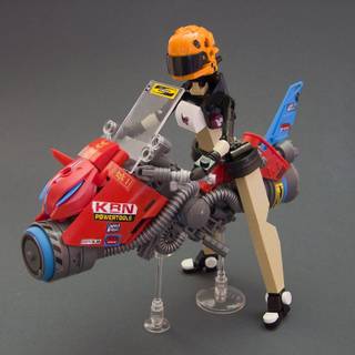 Cyberpunk motorcycle biker girl sci-fi wallpaper