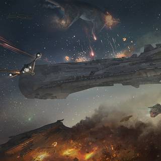 Darth Vader Star Wars vs Aliens fantasy Sci-Fi 4K wallpaper