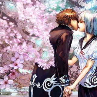 Anime happy couple wallpaper