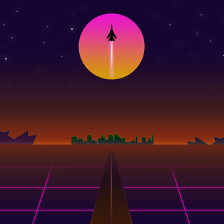 Outrun aesthetic wallpaper
