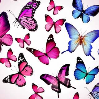Pink butterfly iPhone wallpaper