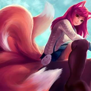 Anime fox HD wallpaper