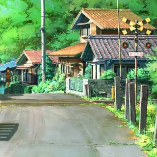 Anime landscape desktop HD wallpaper