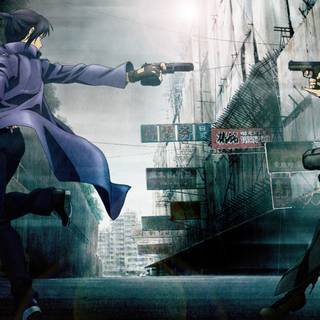 Anime gun fight wallpaper