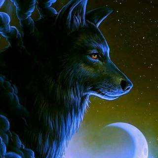 Lightning wolf wallpaper