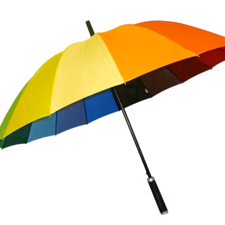 Rainbow beach umbrella wallpaper