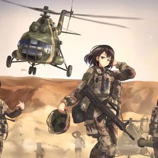 Anime helicopter wallpaper