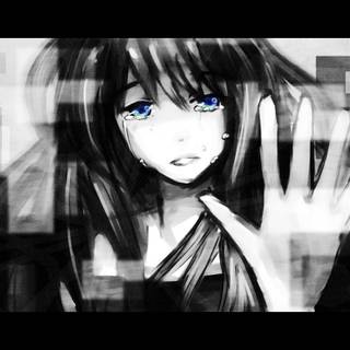 Depressing anime girl wallpaper