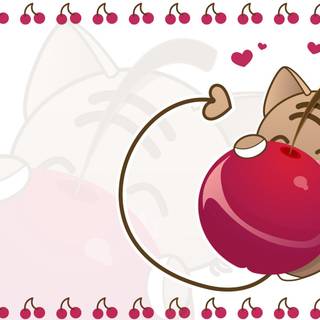 Kawaii anime cat wallpaper