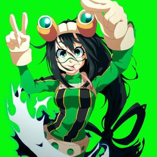 My Hero Frog Girl desktop wallpaper