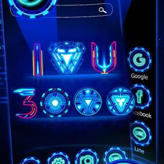 Avengers neon Android wallpaper