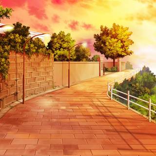 Anime natural scene wallpaper