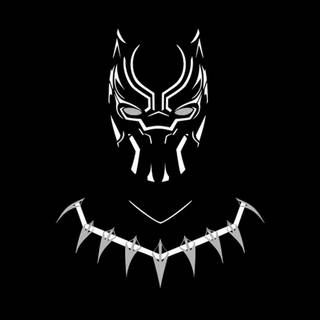 Black Panther logo Android wallpaper
