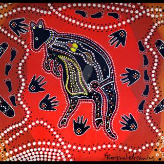 Aboriginal paintings wallpaper