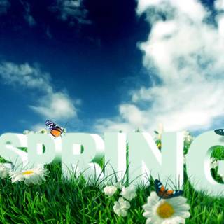 Spring computer kids wallpaper