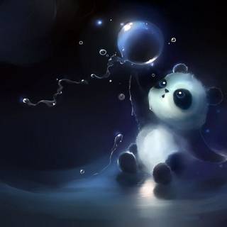 Cute Kawaii panda wallpaper