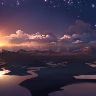 Anime nature led wallpaper