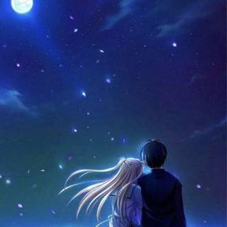 Anime fall lovers wallpaper