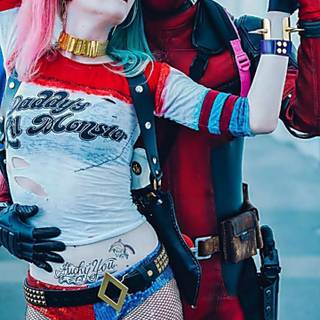 Deadpool and Harley Quinn wallpaper