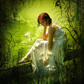 Lonely women wallpaper