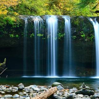 Spring waterfalls 1920x1080 wallpaper