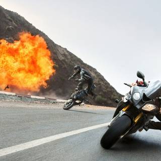 Motorcycle crashes wallpaper