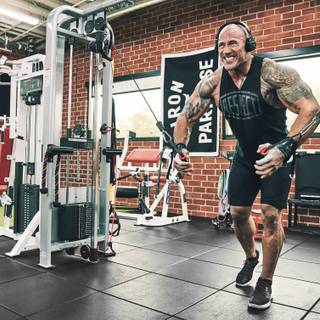 Dwayne the Rock Johnson workouts wallpaper