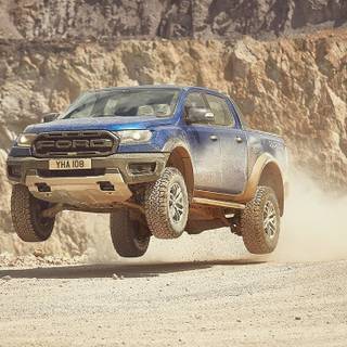 Ford Raptor jumping wallpaper