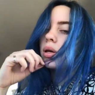 Billie Eilish blue hair wallpaper