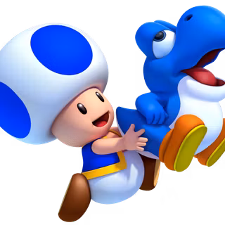 Pink Yoshi blue Yoshi wallpaper