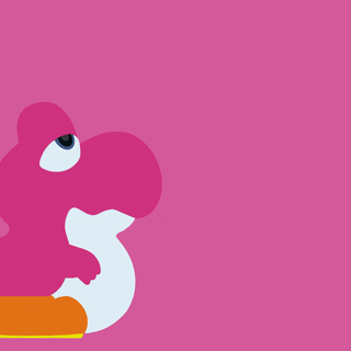 Pink Yoshi blue Yoshi wallpaper