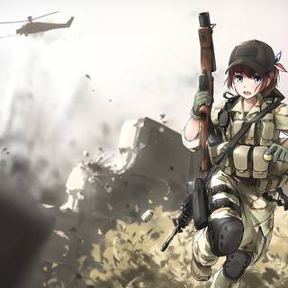 Anime army HD wallpaper