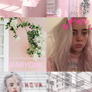 Billie Eilish pink aesthetic wallpaper