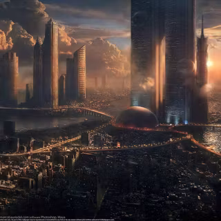 Retro futurism wallpaper