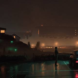 Retro futurism wallpaper