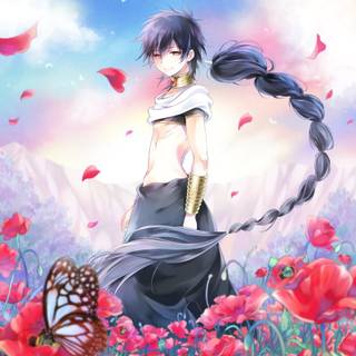 Anime boy magic wallpaper