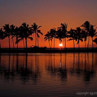 Sunset Hawaii desktop wallpaper