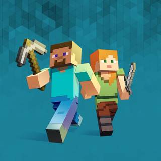 Minecraft vs Fortnite wallpaper