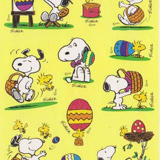 Easter beagle icons wallpaper