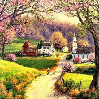Country spring wallpaper